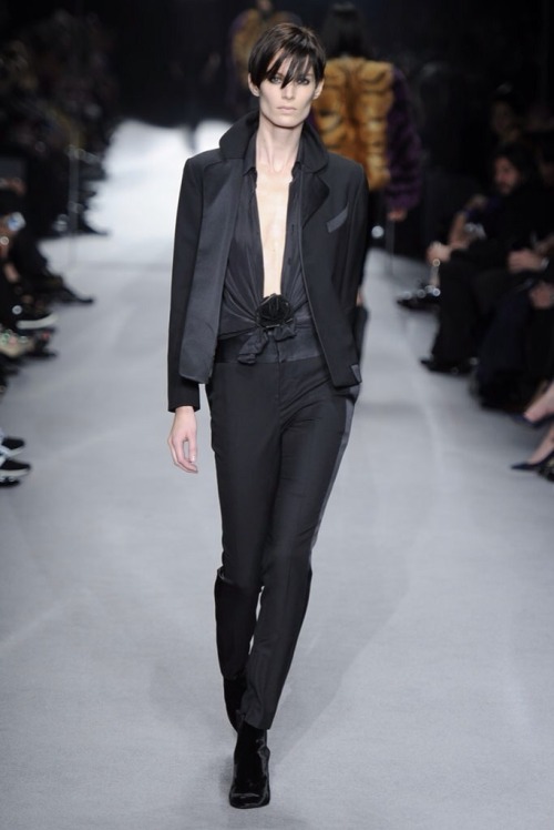 Tom Ford’s fall 2014 lineup took inspiration from the wardrobe of a powerful Wall Street femme fatal