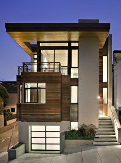 coolarchitecturephotography:  Bernal Heights Residence by SB Architects. (I know this look is getting overused, but I still love black framed windows with a nice wood panel treatment) Source: https://imgur.com/fxpO5