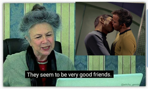 spocksbestfriend:  I made this meme. I hope you like it! Haha. Homophobic Trekkies see the chemistry