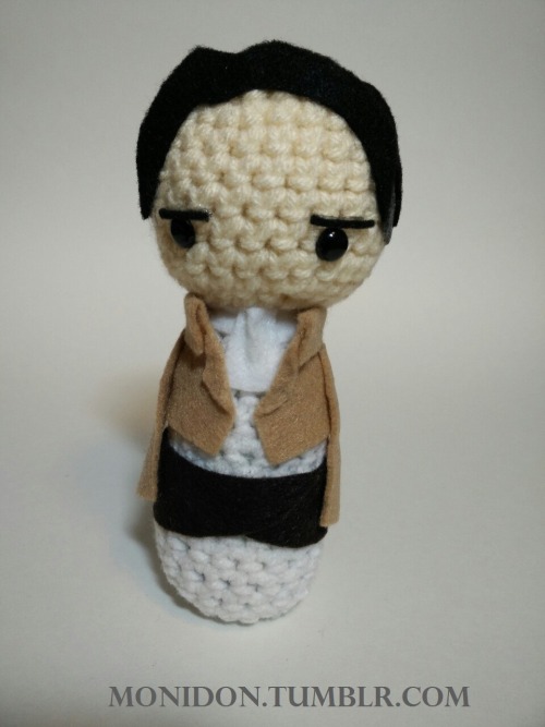 monidon:  Levi (Shingeki no Kyojin/Attack on Titan)Crochet plush is by me. Levi & Shingeki no Kyojin/Attack on titan belong to Hajime Isayama.*Please contact me for commissions. No two plush are ever the same. All are made to order. 