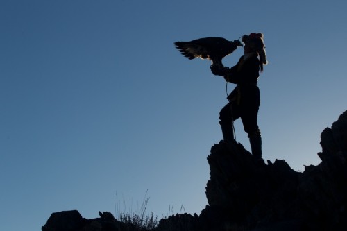 nemertea:  peashooter85:  13 year old Mongolian huntress Ashol Pan and her golden eagle. Photos by Asher Svidensky  The best part of this is how happy she looks. I’m so glad being a tiny badass is enjoyable. 