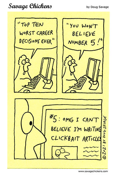 savagechickens:  Number 5.And other careers.