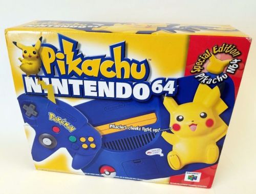 retrogamingblog: Pikachu N64 Console that was sold exclusively at Toys R Us I had a regular n64 but 