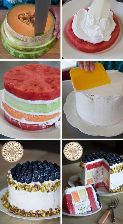 standardjill:  the-more-u-know:  fit-madness:  glita:  quite a healthy/summer alternative for cake  What’s that in the middle of the fruit slices? (show on the last pic)  yeah I noticed that as well,I thought they were different photos but the plate