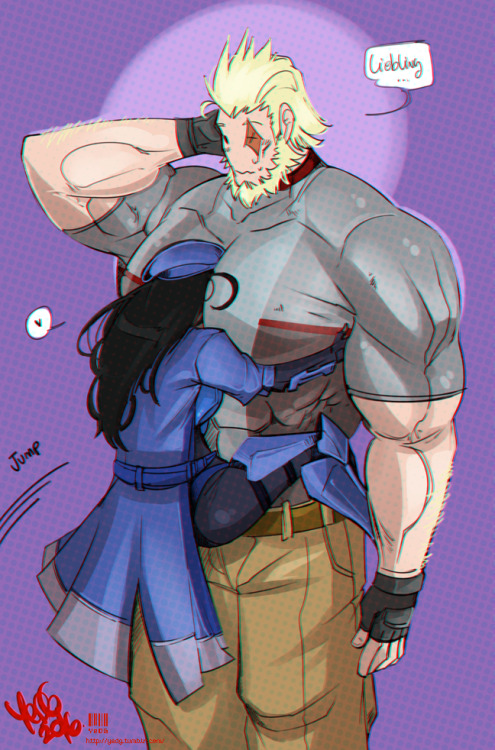 yedgart:  Credit to the pose to this picture (https://twitter.com/kusunokiinuo/status/787287941278146560) made by this wonderful artist because this inspired me to think of #anahardt  my version of Ana is having an issue with Rein’s tiddies… 