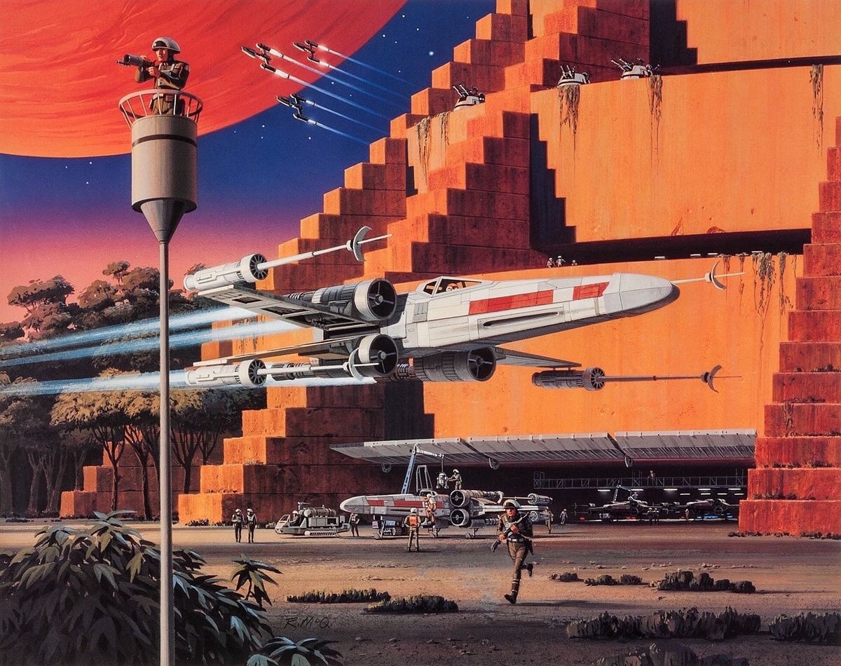 talesfromweirdland:  Colorful Ralph McQuarrie art for Star Wars toy packaging.  (The