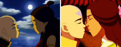leiko-tomago:  every kiss in Avatar: The Last Airbender (in no particular order)