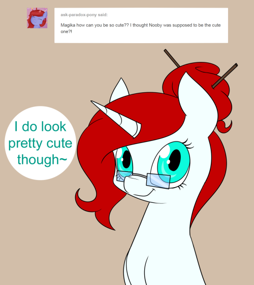 ask-nooby:  Nooby: WE HAVE TO READ IT! C’MON!  Magika: Yes, c-cool. ok…   X3