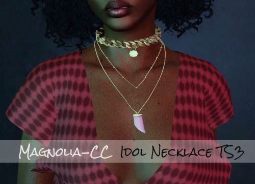 nemiga-sims-archive:Magnolia-CC Idol Necklace for Sims 3All credits goes to @magnolia-cMedium poly -