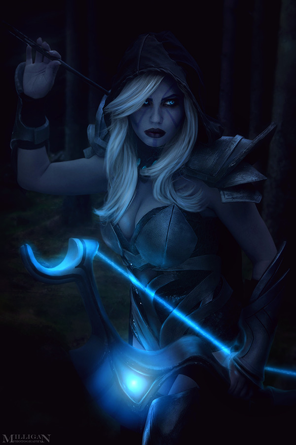 hey-pechorin:  Me as Drow Ranger;Iris as Wind Runner;Photo by MilliganVick