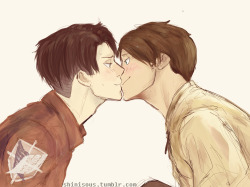 hello-draw:  shinisous: i colored an ereri sketch because it’s