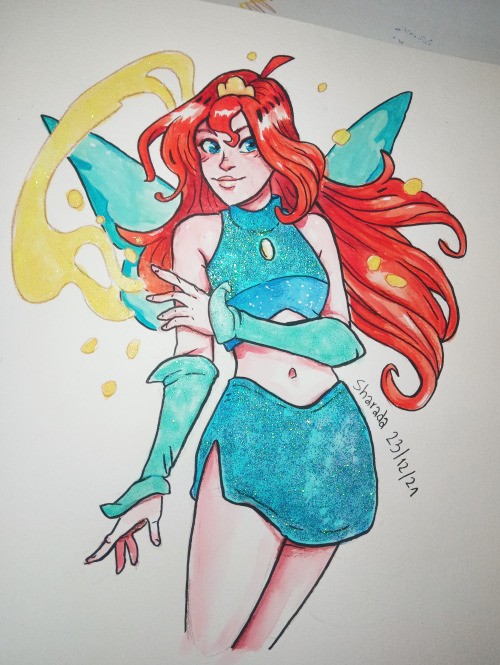  On of the paintings I did over christmas. I haven’t watched many episodes of the Winx Club, because