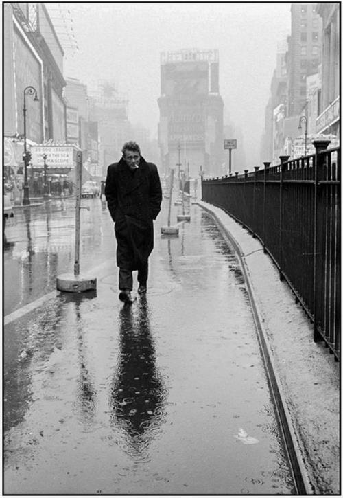 1955 - Portrait of James Dean on Times Square by Dennis Stock