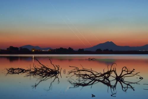 SunsetThe lake in the foreground is Alikes salt lake, and the land behind it is Kos Island, Greece. 