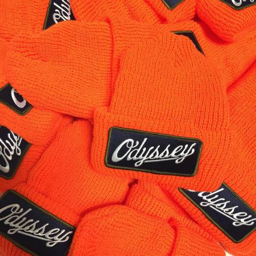 odysseybmx:   Regram from @fullfactory. Bright orange Slugger beanies and other Holiday softgoods on