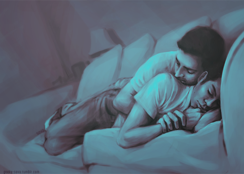 geeky-sova:  Safe and sound, all the way through the night… IDEK what this is… it’s just something I needed to get out of my system.  [picture based on a reference photo] 