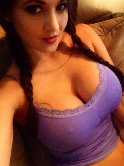 the-poking-tits:  Purple Tank Top Pokies