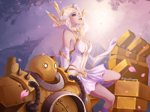 A commissioned work for a friend! Featuring the Elementalist Lux and definitely some Blitzcrank.