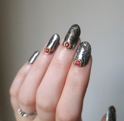 Valyrian steel.  Harpersbazaar.com asked me and several other very talented nail artists to com