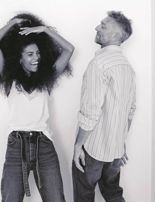 fashionfavdotcom:Tina Kunakey & Vincent Cassel by Dant Studio for Madame Figaro February 2021