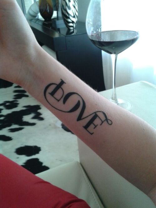 Just got this “Love” Tattoo made with Paris Pro Typeface!! Isn’t it Awesome?? Thank you Kathe for sharing this with me :)