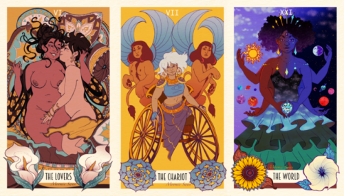 weaselbusiness:If you want to continue to see my progress with the Sapphic Magic Tarot deck (includi