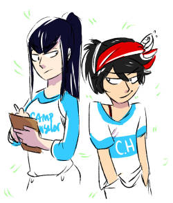 ceronero:  summer camp AU inspired by thisarenotarealblog! In which Satsuki is head camp counselor and has to deal with the antics Ryuko Matoi, who her mother made her hire for no particular reason 