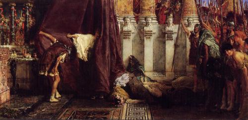 didoofcarthage: Ave, Caesar! Io, Saturnalia! by Sir Lawrence Alma-Tadema  1880 oil on panel Akr