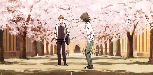  The one with the cherry blossoms just before the coffee shop date (request) 