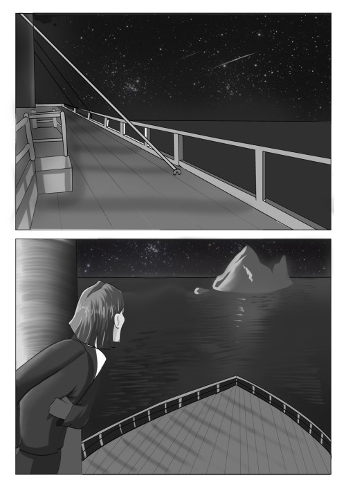 emmalennyeddie:~Titanic AU Part Four Drew this on my phone in a moving car, so considering that it