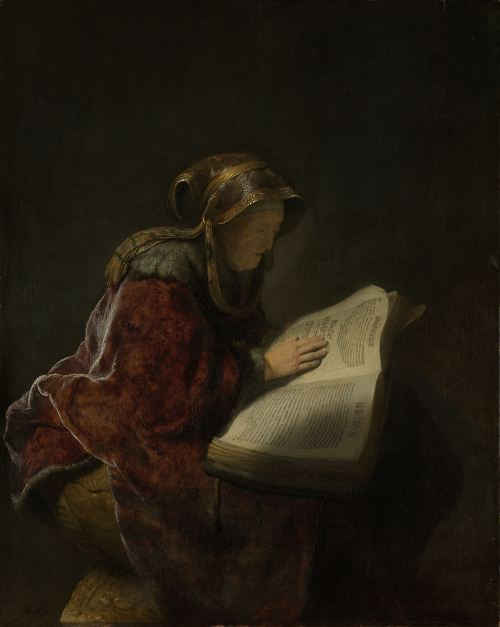 Rembrandt - An Old Woman Reading, Probably the Prophetess Hannah - 1631