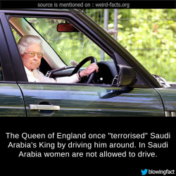 mindblowingfactz:    The Queen of England