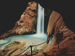 kevinruss:  Mooney falls tunnel. Havasu canyon, AZ on Flickr. 