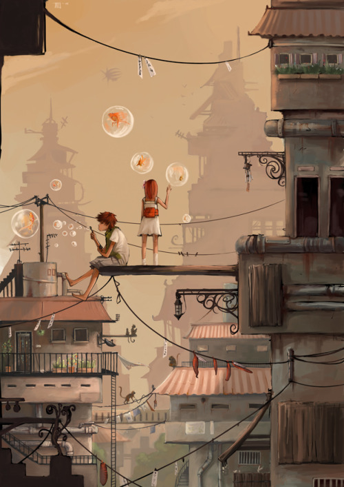 awesomedigitalart:  City Escape by Rozefire