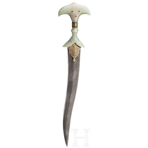 peashooter85:  Gold decorated chilanum with jade hilt, India, 20th centuryfrom Hermann Historica