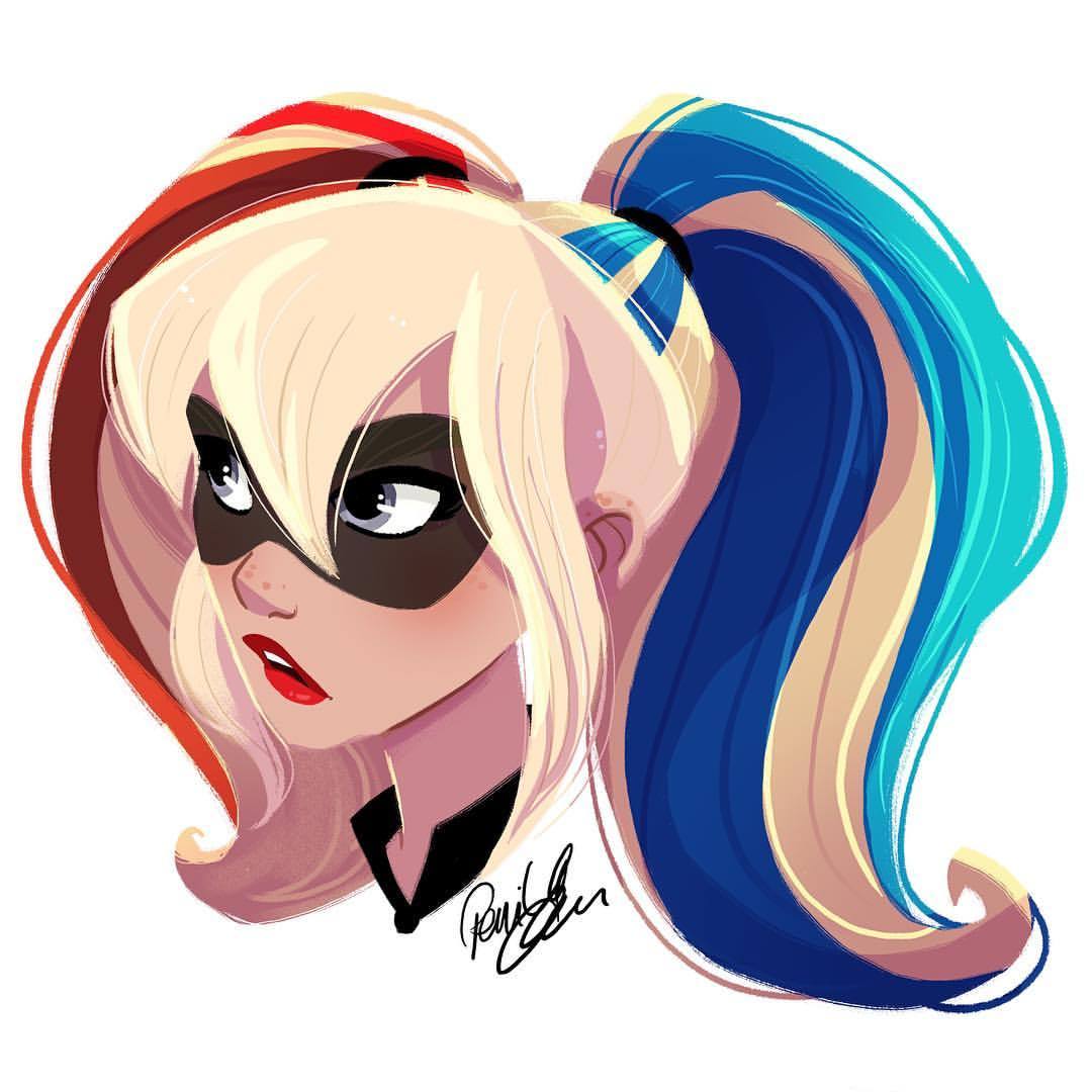 pernilleoe:  Had to draw a quick #harleyquinn with the new #suicidésquad trailer
