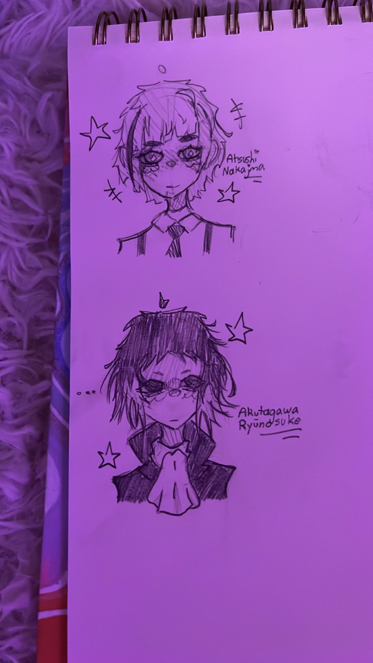 Heres The Atsushi And Akutagawa Doodles Close Up:3