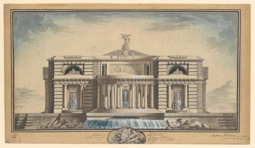 Design for a Neoclassical Building, Thought to be a School of Arts for the City of StockholmLouis Gu
