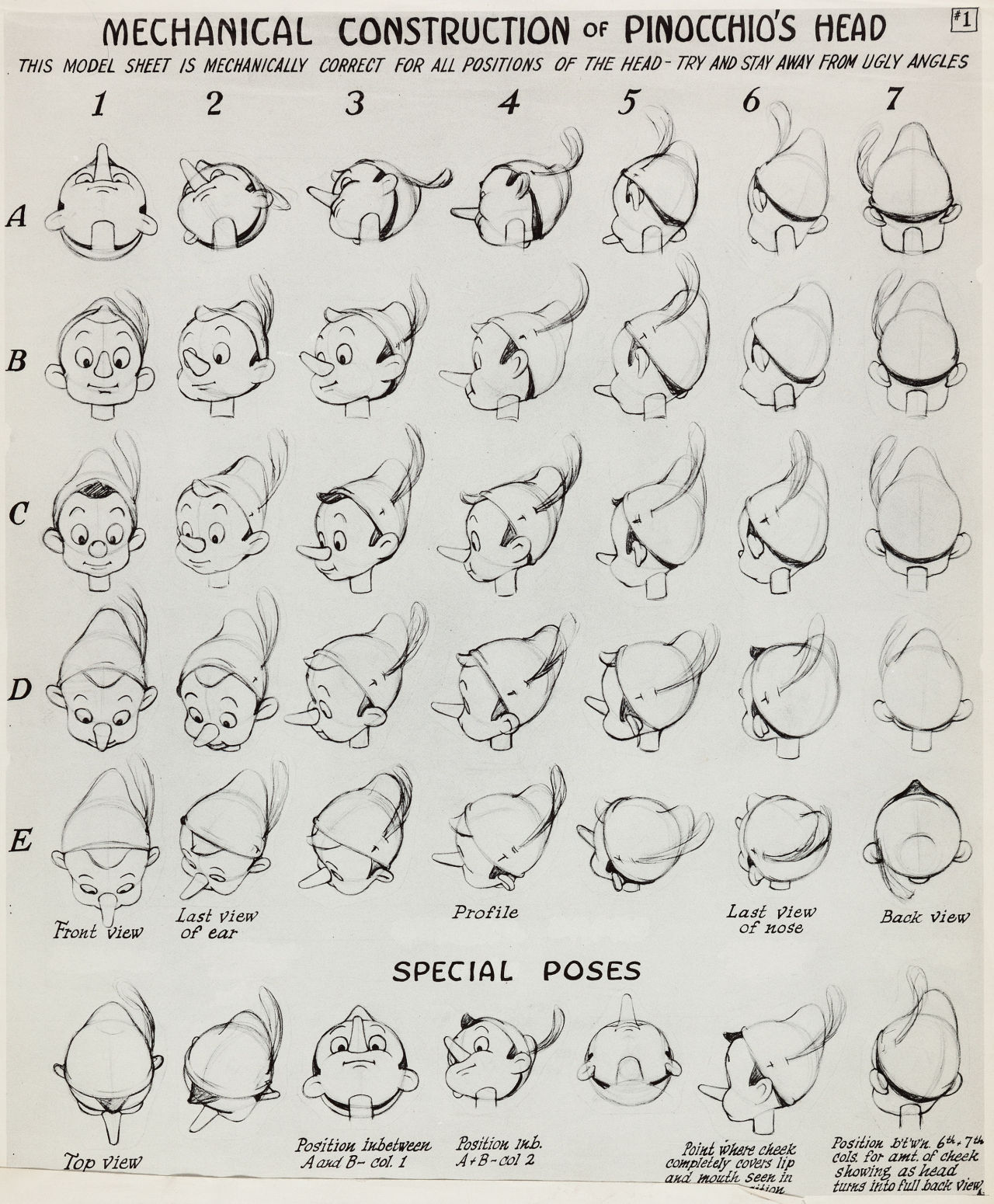 disney-universes:  Early development model sheets for Pinocchio Geppetto was gonna