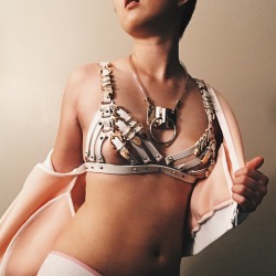 the-estelle-x:  what lies beneath bra: @creepyyeha necklace: @bondhardware jacket: Nun Bangkok underwear: Hello Kitty 