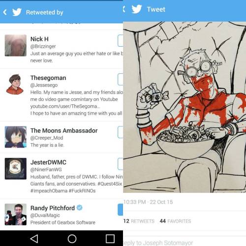 Randy friggin Pitchford retweeted my T.K. Baha pic!!! Awesome!!! #borderlands #borderlands2 #tkbaha 