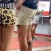 scrivnationx:Teasing Jiggly Ass Pawg In Cheetah Print Booty Shorts.This food spot