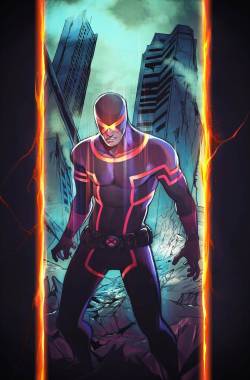 xcyclopswasrightx:  astonishingx:  Cyclops by Stacey Lee  This will be one of the Secret Wars 7 variant covers 