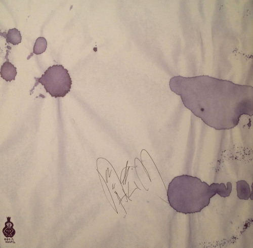 plotslaidthick:Body/Head LP back cover signed by Kim Gordon
