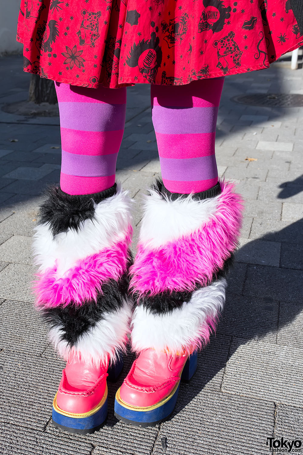 tokyo-fashion:  Mekiru on the street in Harajuku w/ pink Superlovers monster hoodie,