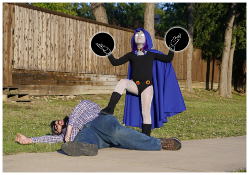 xxgeekpr0nxx:  Family time well spent! hijinksensue:  “Raven Cleans Up The Park” Happy Halloween From The Watson family!  © 2013 Joel Watson  www.hijinksensue.comCheck out my comics!  My wife made the costume and edited the photos (she