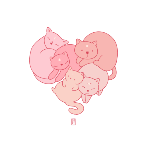 sukies:some pinkish space cats… the smol one is pluto, protect him please
