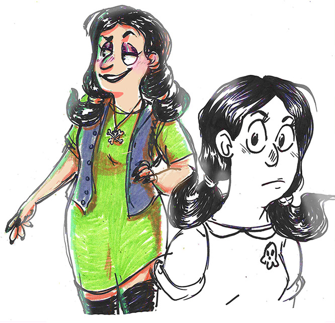 dippitydapper:  aaand a bonus grown up J-Ju!so i said I’d draw bob’s burgers