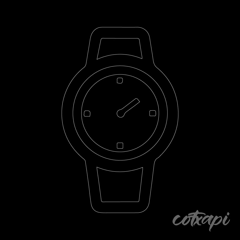 Watches icon in vector Quartz watches Chronograph watches Wrist watches outline in vector