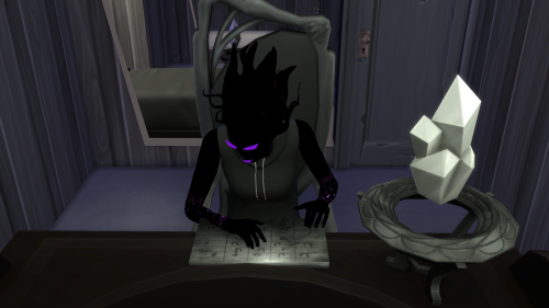 zaneida-and-sims4:Shadow Ghost Face Base game compatible _face_ for male and female+ Black Void 